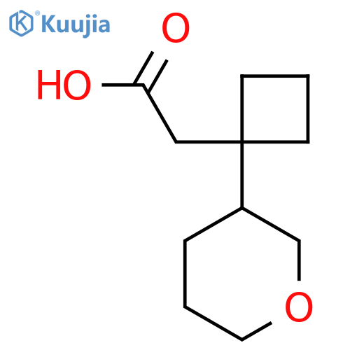 2-1-(oxan-3-yl)cyclobutylacetic acid structure