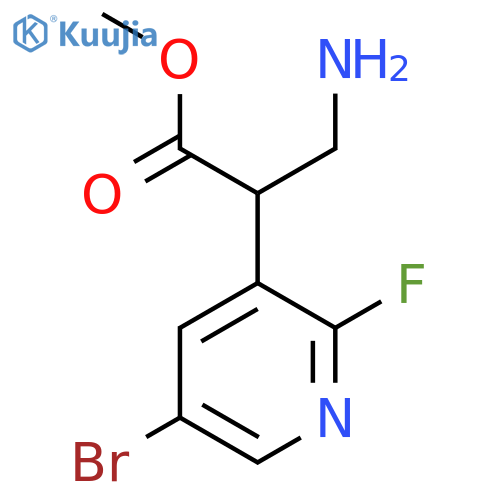 methyl 3-amino-2-(5-bromo-2-fluoropyridin-3-yl)propanoate structure