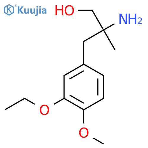 2-amino-3-(3-ethoxy-4-methoxyphenyl)-2-methylpropan-1-ol structure