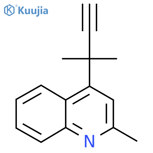 2-methyl-4-(2-methylbut-3-yn-2-yl)quinoline structure