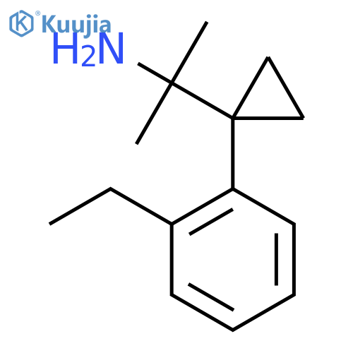 2-1-(2-ethylphenyl)cyclopropylpropan-2-amine structure