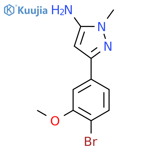 3-(4-bromo-3-methoxyphenyl)-1-methyl-1H-pyrazol-5-amine structure