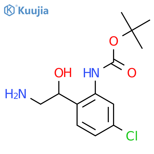 tert-butyl N-2-(2-amino-1-hydroxyethyl)-5-chlorophenylcarbamate structure