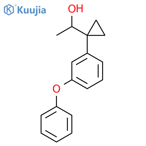 1-1-(3-phenoxyphenyl)cyclopropylethan-1-ol structure