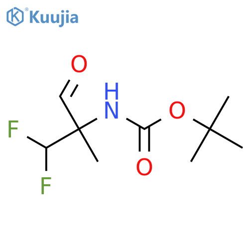 tert-butyl N-(1,1-difluoro-2-methyl-3-oxopropan-2-yl)carbamate structure