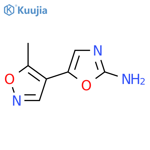 5-(5-methyl-1,2-oxazol-4-yl)-1,3-oxazol-2-amine structure