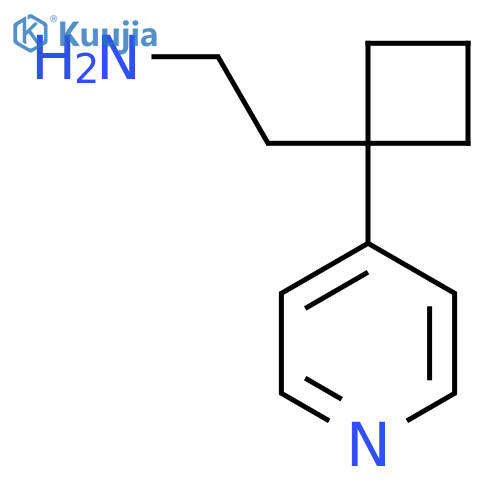 2-1-(pyridin-4-yl)cyclobutylethan-1-amine structure