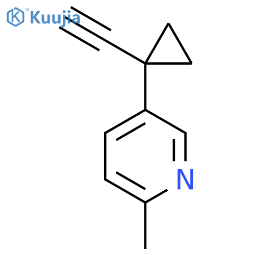 5-(1-ethynylcyclopropyl)-2-methylpyridine structure