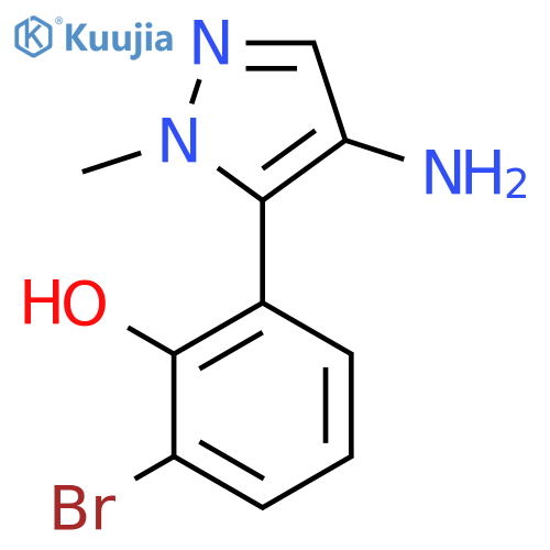 2-(4-amino-1-methyl-1H-pyrazol-5-yl)-6-bromophenol structure