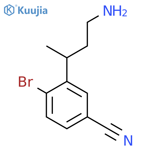 3-(4-aminobutan-2-yl)-4-bromobenzonitrile structure