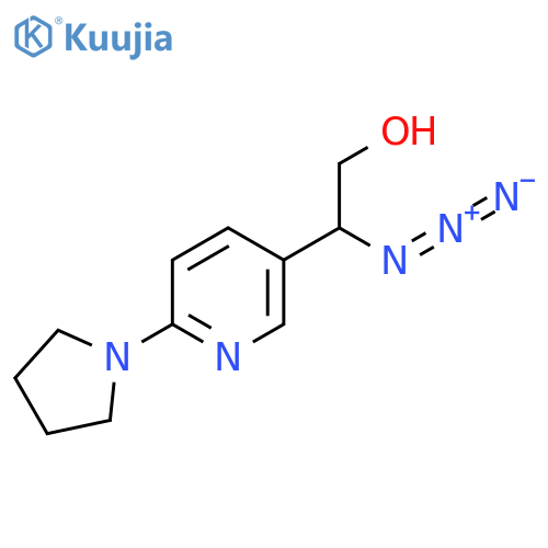 2-azido-2-6-(pyrrolidin-1-yl)pyridin-3-ylethan-1-ol structure