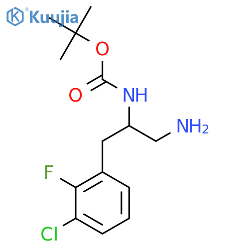 tert-butyl N-1-amino-3-(3-chloro-2-fluorophenyl)propan-2-ylcarbamate structure