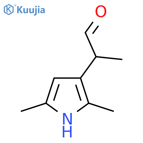 2-(2,5-dimethyl-1H-pyrrol-3-yl)propanal structure