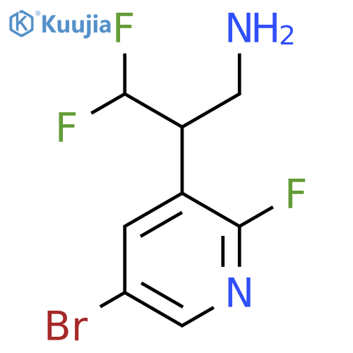2-(5-bromo-2-fluoropyridin-3-yl)-3,3-difluoropropan-1-amine structure