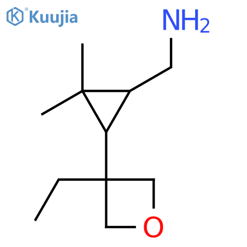 3-(3-ethyloxetan-3-yl)-2,2-dimethylcyclopropylmethanamine structure