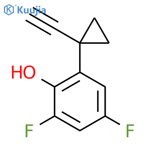 2-(1-ethynylcyclopropyl)-4,6-difluorophenol structure