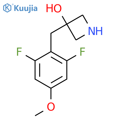 3-(2,6-difluoro-4-methoxyphenyl)methylazetidin-3-ol structure