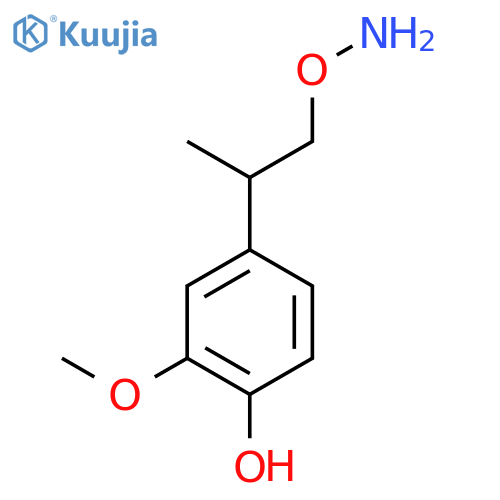 4-1-(aminooxy)propan-2-yl-2-methoxyphenol structure