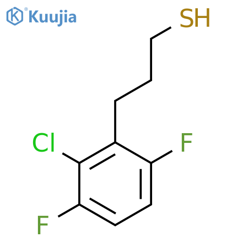 3-(2-chloro-3,6-difluorophenyl)propane-1-thiol structure