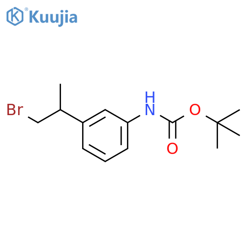 tert-butyl N-3-(1-bromopropan-2-yl)phenylcarbamate structure