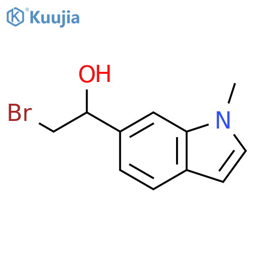 2-bromo-1-(1-methyl-1H-indol-6-yl)ethan-1-ol structure