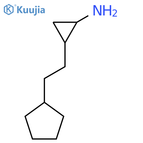 2-(2-cyclopentylethyl)cyclopropan-1-amine structure