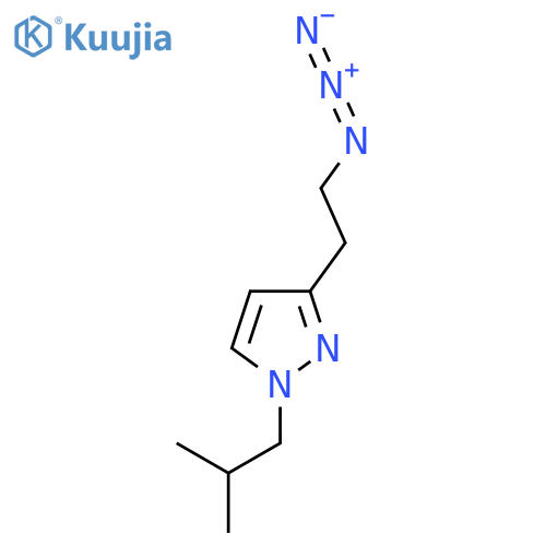 3-(2-azidoethyl)-1-(2-methylpropyl)-1H-pyrazole structure