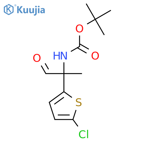 tert-butyl N-2-(5-chlorothiophen-2-yl)-1-oxopropan-2-ylcarbamate structure