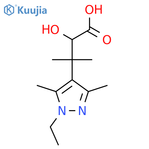 3-(1-ethyl-3,5-dimethyl-1H-pyrazol-4-yl)-2-hydroxy-3-methylbutanoic acid structure