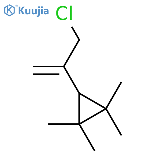 3-(3-chloroprop-1-en-2-yl)-1,1,2,2-tetramethylcyclopropane structure