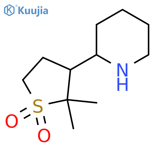 2,2-dimethyl-3-(piperidin-2-yl)-1lambda6-thiolane-1,1-dione structure