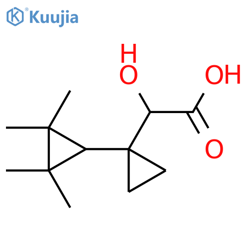 2-hydroxy-2-1-(2,2,3,3-tetramethylcyclopropyl)cyclopropylacetic acid structure