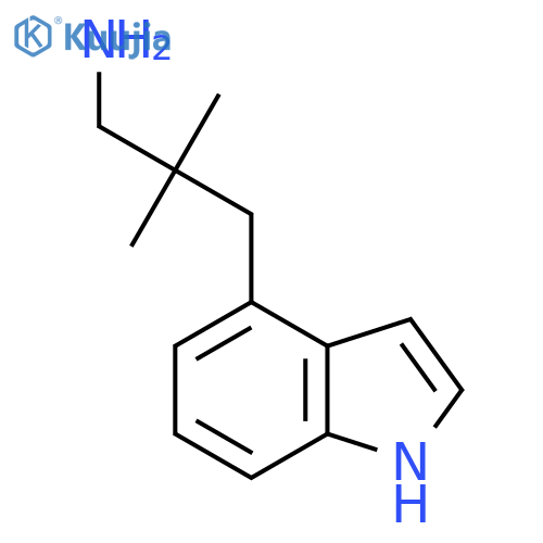 3-(1H-indol-4-yl)-2,2-dimethylpropan-1-amine structure