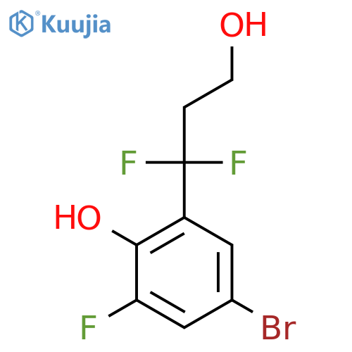 4-bromo-2-(1,1-difluoro-3-hydroxypropyl)-6-fluorophenol structure