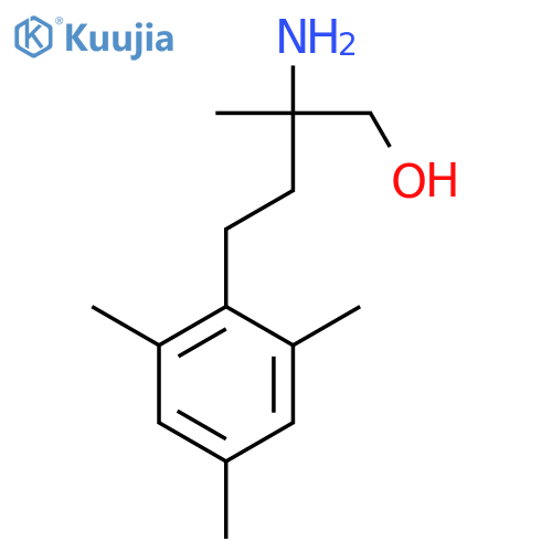 2-amino-2-methyl-4-(2,4,6-trimethylphenyl)butan-1-ol structure