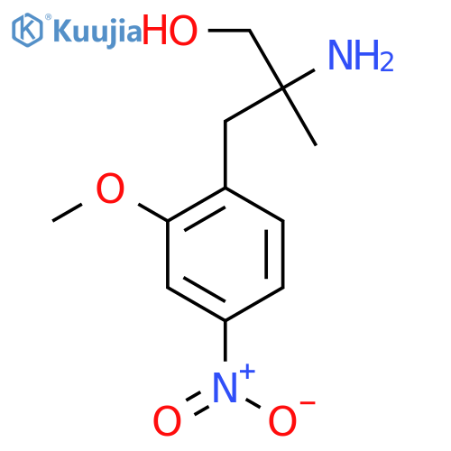2-amino-3-(2-methoxy-4-nitrophenyl)-2-methylpropan-1-ol structure