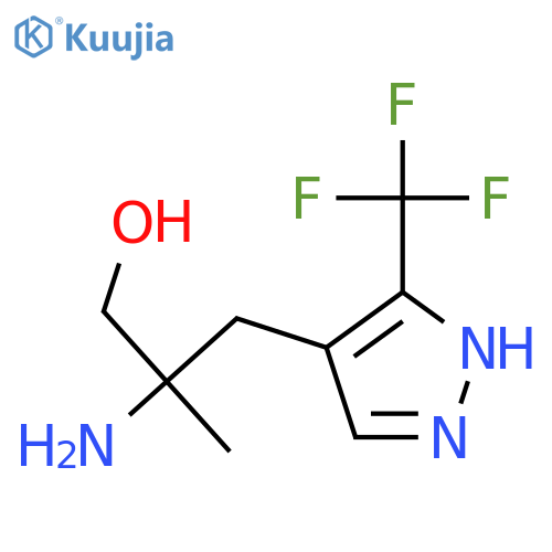 2-amino-2-methyl-3-3-(trifluoromethyl)-1H-pyrazol-4-ylpropan-1-ol structure