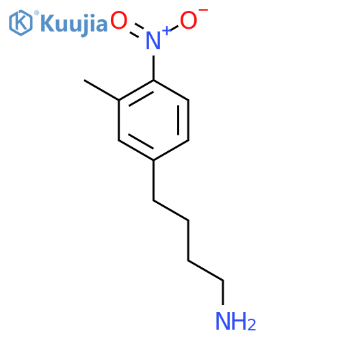 4-(3-methyl-4-nitrophenyl)butan-1-amine structure