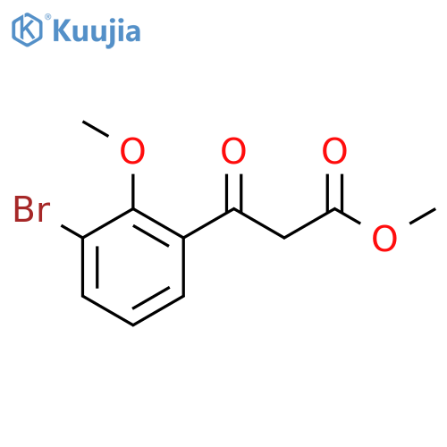 methyl 3-(3-bromo-2-methoxyphenyl)-3-oxopropanoate structure