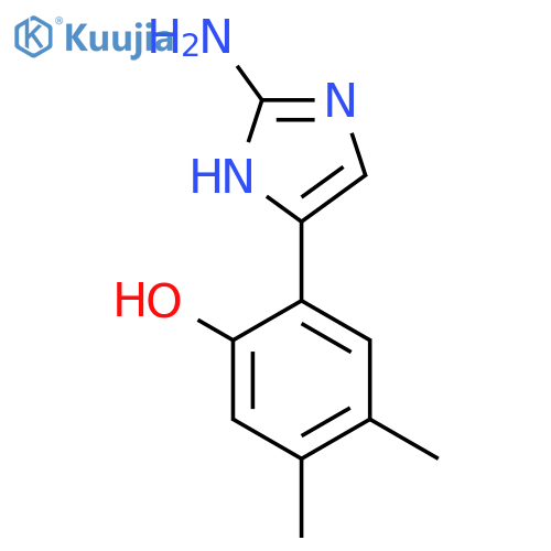 2-(2-amino-1H-imidazol-5-yl)-4,5-dimethylphenol structure