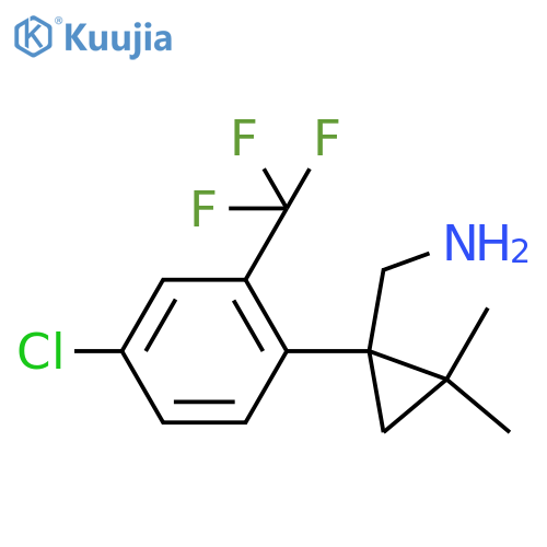 {1-4-chloro-2-(trifluoromethyl)phenyl-2,2-dimethylcyclopropyl}methanamine structure