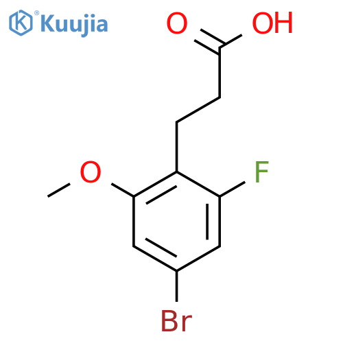 3-(4-bromo-2-fluoro-6-methoxyphenyl)propanoic acid structure