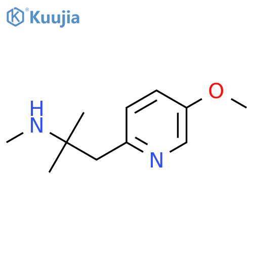 1-(5-methoxypyridin-2-yl)-2-methylpropan-2-yl(methyl)amine structure