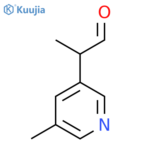 2-(5-methylpyridin-3-yl)propanal structure