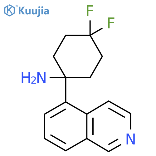 4,4-difluoro-1-(isoquinolin-5-yl)cyclohexan-1-amine structure