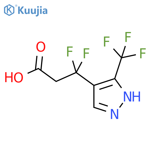 3,3-difluoro-3-3-(trifluoromethyl)-1H-pyrazol-4-ylpropanoic acid structure