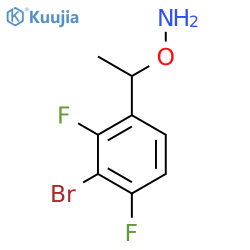 O-1-(3-bromo-2,4-difluorophenyl)ethylhydroxylamine structure