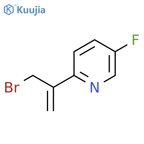2-(3-bromoprop-1-en-2-yl)-5-fluoropyridine structure