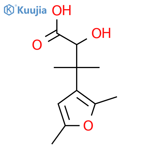 3-(2,5-dimethylfuran-3-yl)-2-hydroxy-3-methylbutanoic acid structure