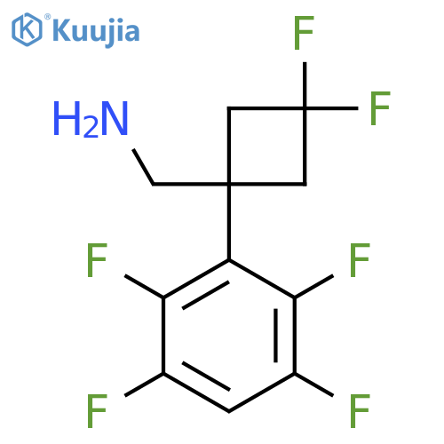 3,3-difluoro-1-(2,3,5,6-tetrafluorophenyl)cyclobutylmethanamine structure
